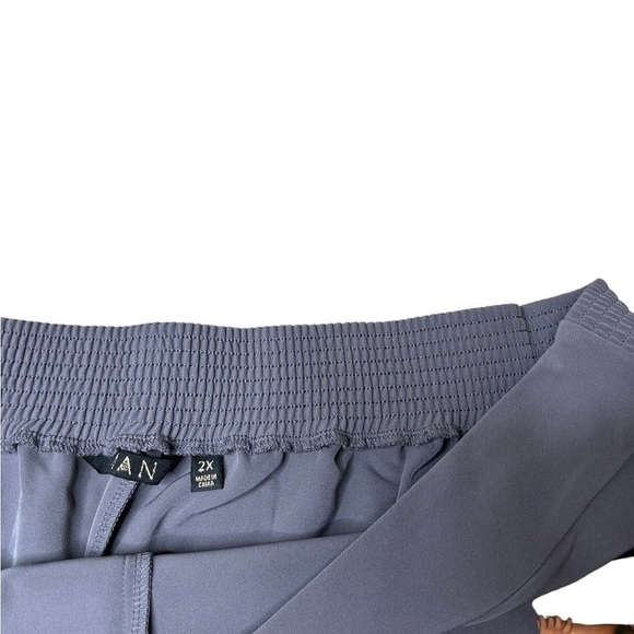 IMAN Global Gunmetal Red Stripe Chic Snap Track Pant Wide Leg Trouser Size 2x - Picture 7 of 13